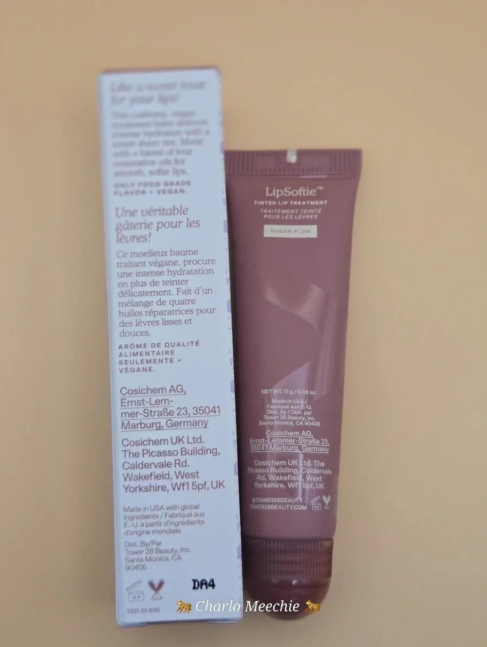 NIB Tower 28 LipSoftie Tinted Lip Treatment - Sugar Plum